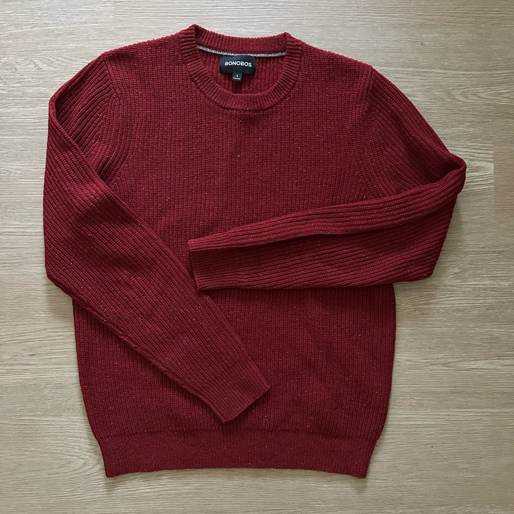 Bonobos Men's Donegal Crew Neck Sweater Bonfire